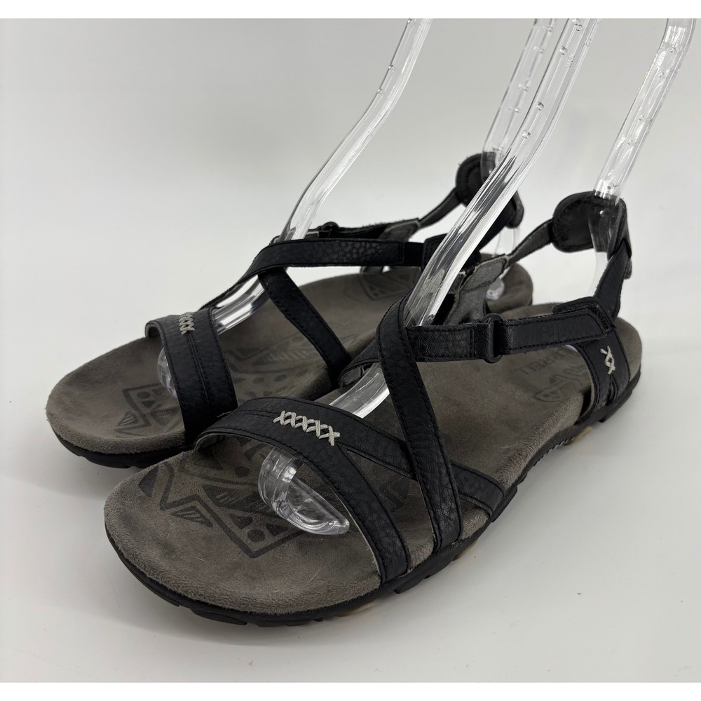 Merrell Sandspur Rose LTR Sandals Women's 8 Black Leather Strappy Slingback
